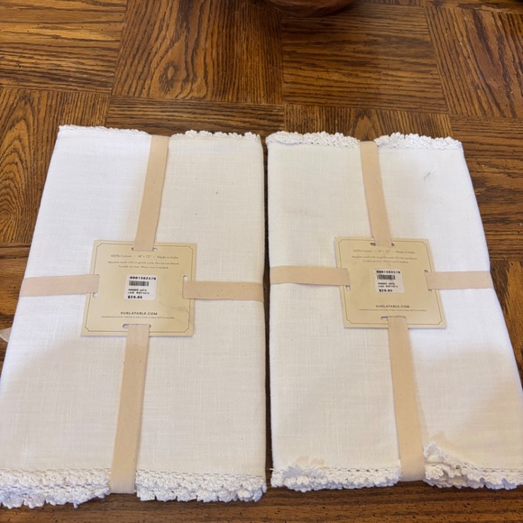 2 Sur la Table antique white 100% cotton classic lace Table Runner 14 x 72 cream - Picture 7 of 9